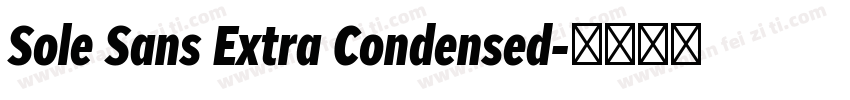 Sole Sans Extra Condensed字体转换
